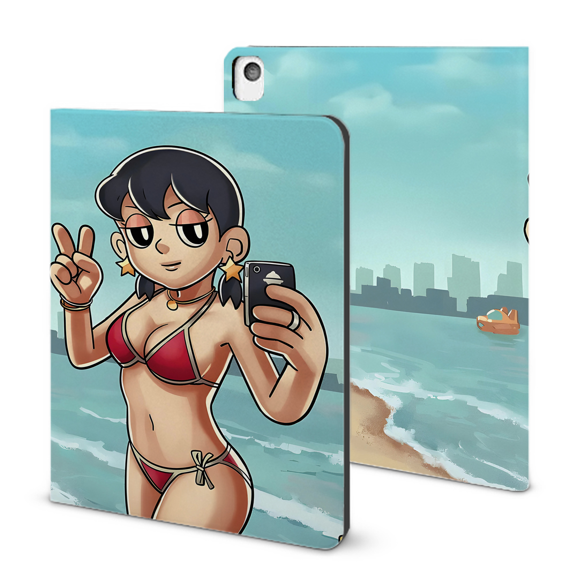 （画像用） ドラえもん Doraemon IPadケース ペンホルダー付き ブックスタイルデザイン